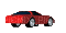 Rotating red car gif animated - GIF animado grátis