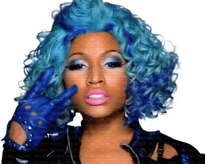 woman blue hair bp - gratis png