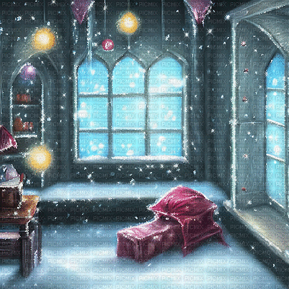 kikkapink animated background winter room - 免费动画 GIF