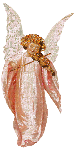 angel with violin - Бесплатный анимированный гифка