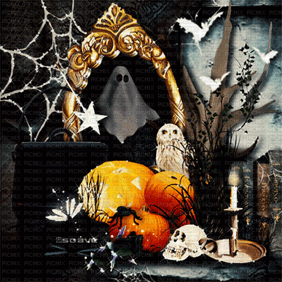 soave background animated halloween pumpkin - GIF animé gratuit