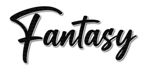 Fantasy.Text.Black - By KittyKatLuv65 - gratis png