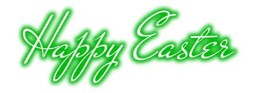 Happy Easter.Text.White.Green - kostenlos png