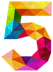 Kaz_Creations Numbers Colourful Triangles 5 - darmowe png