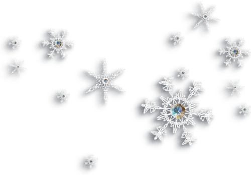 White snowflakes deco [Basilslament] - png gratuito