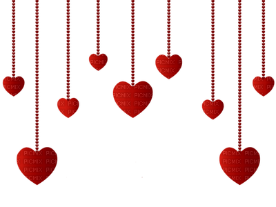Kaz_Creations Valentine Deco Love Hearts Hanging - PNG gratuit