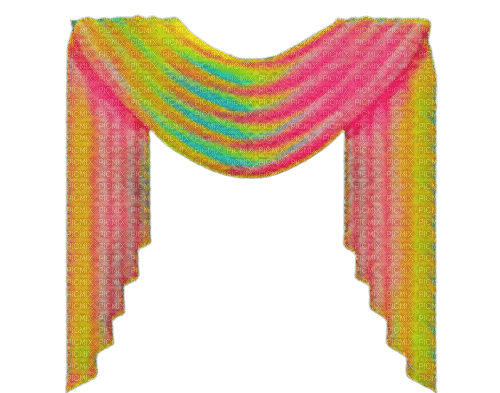 VanessaVallo _crea-multicolor curtain - 免费PNG