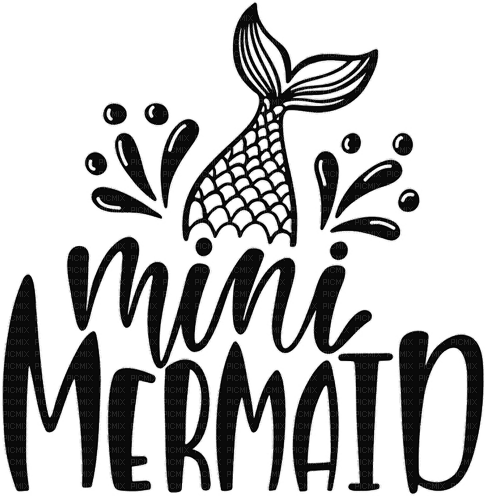 mermaid quote illustration text dolceluna - png grátis