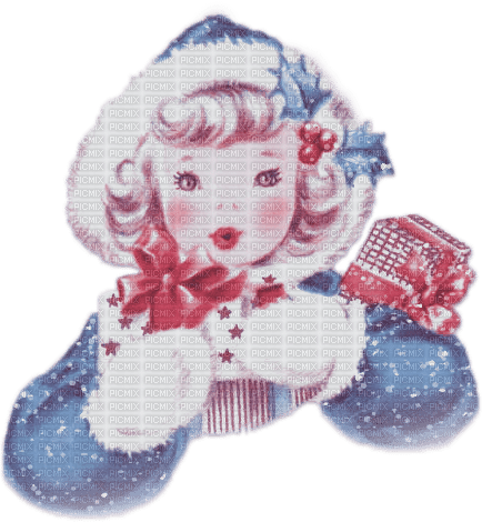 soave children girl vintage christmas winter - zdarma png