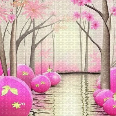 Pink Fantasy Serene Lake - gratis png