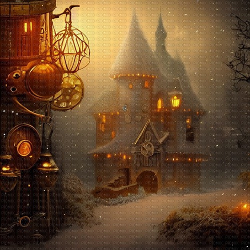 kikkapink winter background steampunk christmas - ücretsiz png