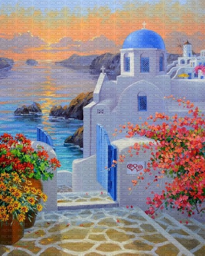 Santorini, Greece - gratis png