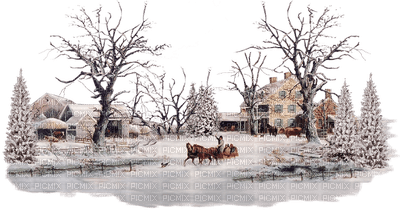 Christmas landscape bp - ücretsiz png
