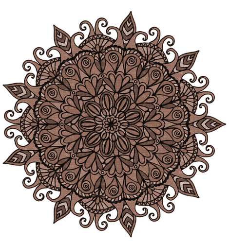 Brown Mandala - zdarma png