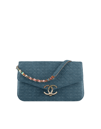 Jeans Bag Blue Gold - Bogusia - 免费PNG