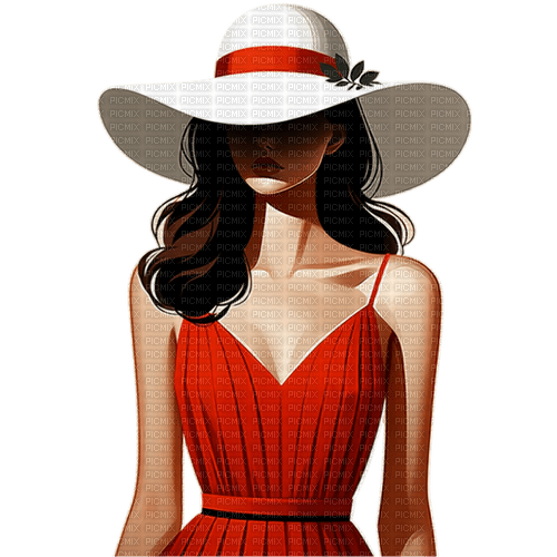 woman fashion white hat - Free PNG