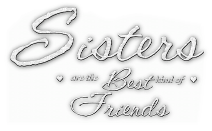 soave text sisters white - PNG gratuit