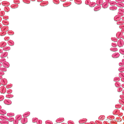soave deco frame coffee pink - 無料png