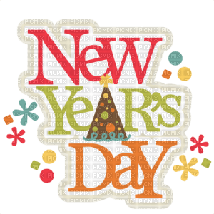 Happy New Year  Day Text - Bogusia - zadarmo png