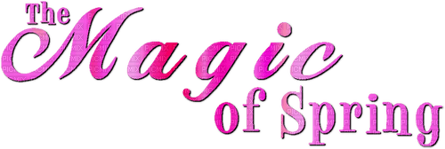 The Magic Of Spring.Text.Pink - δωρεάν png