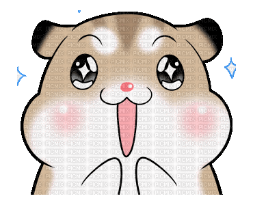 cute hamster line sticker - GIF animé gratuit