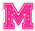 Kaz_Creations Animated Alphabet Pink M - GIF animado grátis