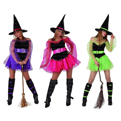 Kaz_Creations Woman Femme Witches Halloween Witch Colours - фрее пнг