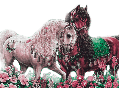 Y.A.M._Fantasy animals horses - безплатен png