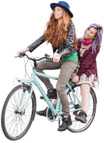 woman autumn kikkapink  couple bike - ingyenes png