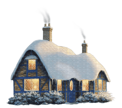 snowy house - Free PNG