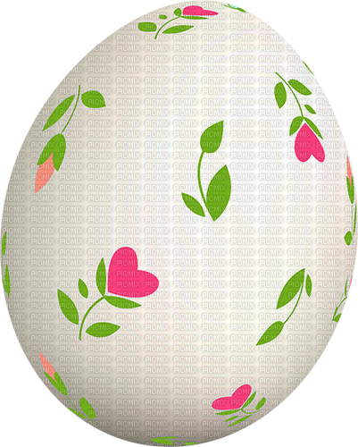 Easter.Egg.White.Green.Pink - PNG gratuit