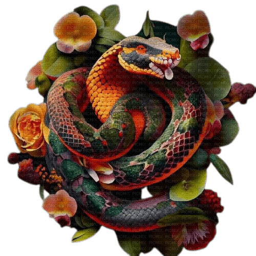 serpent coloré - ilmainen png