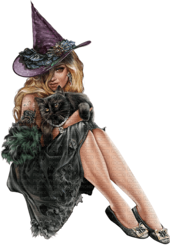 Kaz_Creations Halloween Witch - ilmainen png