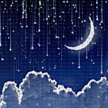 Blue white moon stars fond [Basilslament] - GIF เคลื่อนไหวฟรี