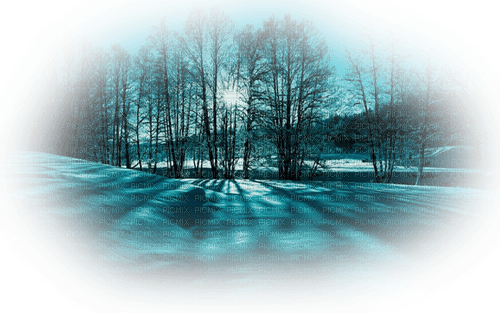 blue winter landscape Bb2 - nemokama png