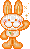 orange rabbit - Gratis animeret GIF