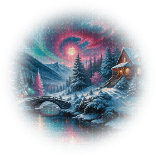 loly33 paysage hiver - 免费PNG
