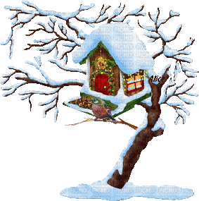 Kaz_Creations Winter Birds Christmas Deco - Kostenlose animierte GIFs
