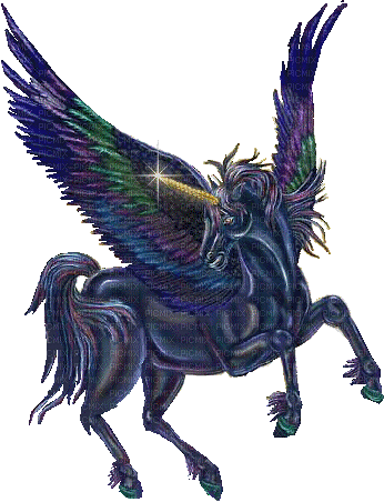 unicorn einhorn licorne fantasy - Gratis geanimeerde GIF