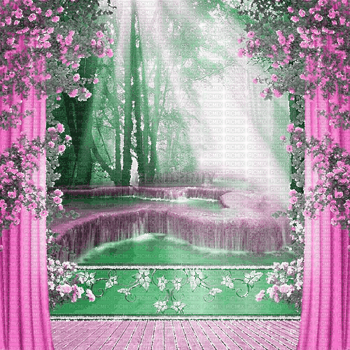 dolceluna animated spring background curtains - 免费动画 GIF