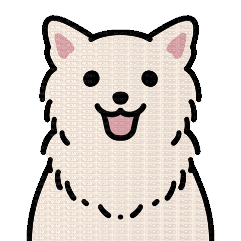 White Dog Kiss - Bezmaksas animēts GIF
