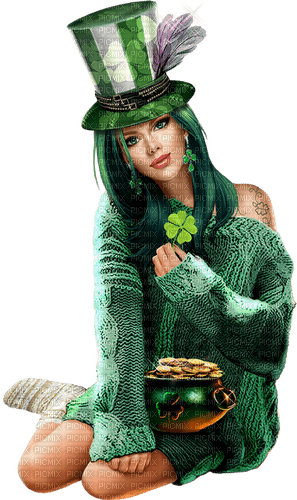st. Patrick woman  by nataliplus - Free PNG