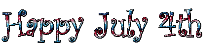 Happy July 4th.Text.Red.White.Blue - Bezmaksas animēts GIF