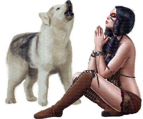 Indianer women. Native Indian women. Wolf. Leila - zadarmo png