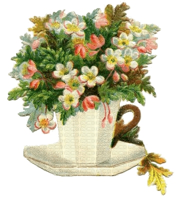 Frühlingsblumen, Tasse, - gratis png