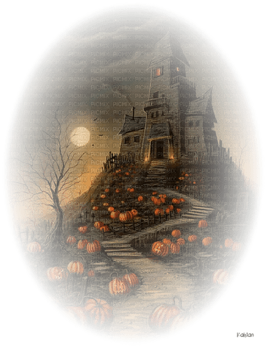 gothic deco  halloween kikkapink background - png ฟรี
