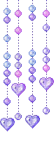 Kawaii pixel heart bead curtain - gratis png