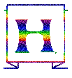 Lettre H, Arc en ciel, - Безплатен анимиран GIF