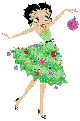 Christmas Betty Boop bp - Besplatni animirani GIF