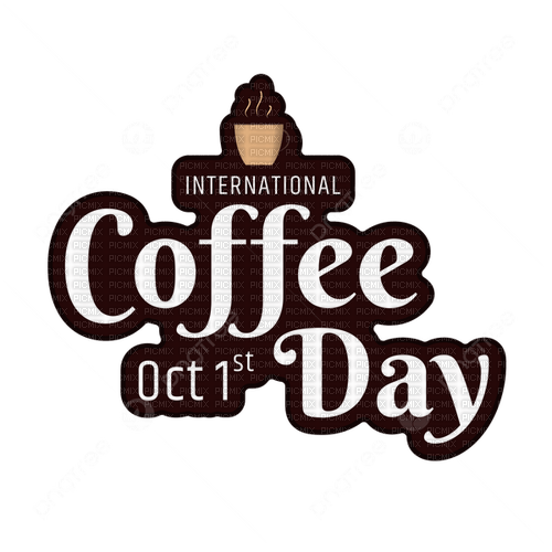 International Coffee Day Text - Bogusia - ücretsiz png